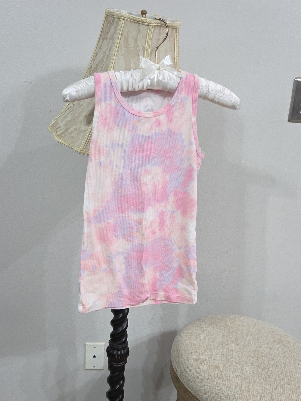 wonder nation Pink Tie-Dye Tank Top